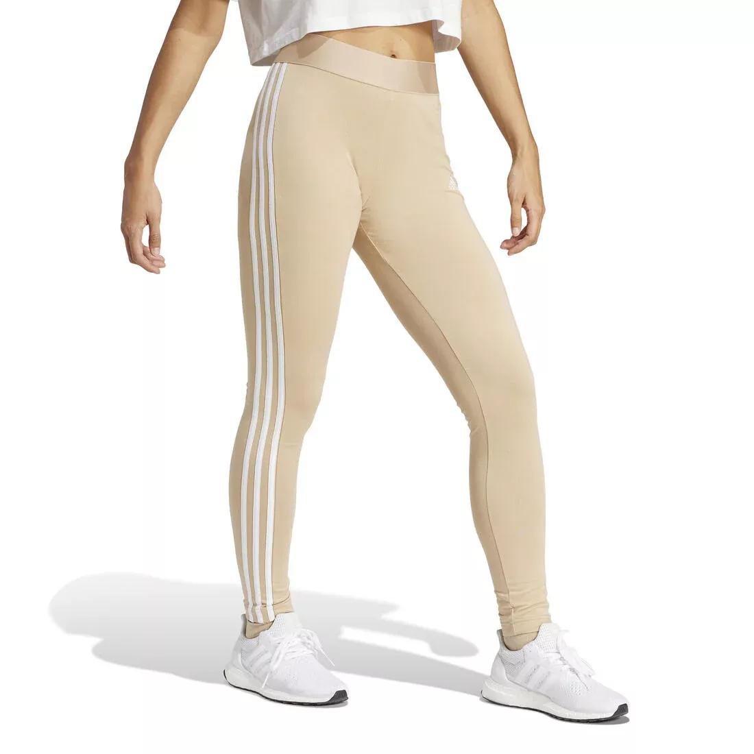 LOUNGEWEAR Essentials 3-Stripes Leggings, Beige, No Color, large image number 1