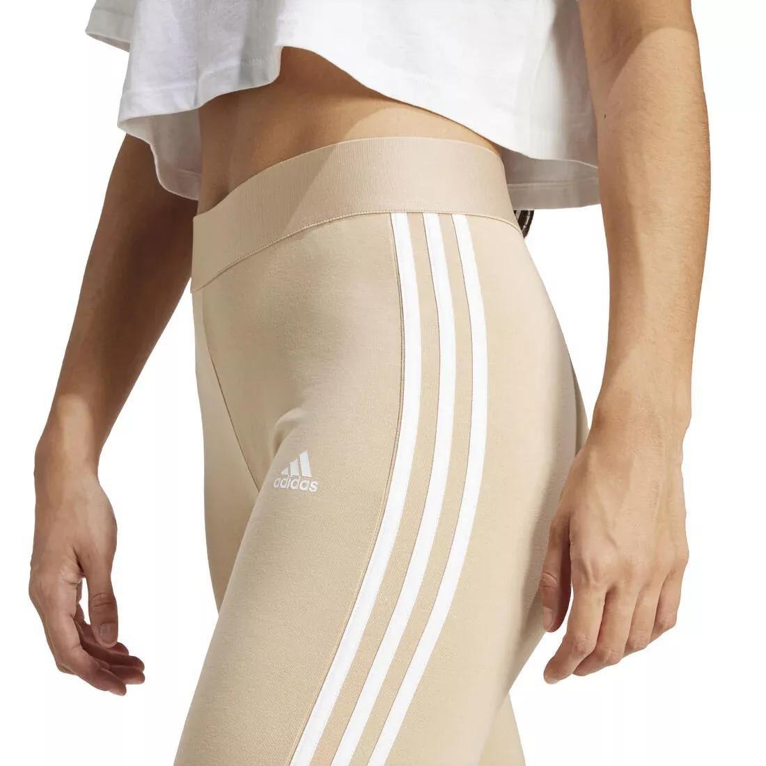 LOUNGEWEAR Essentials 3-Stripes Leggings, Beige, No Color, large image number 3