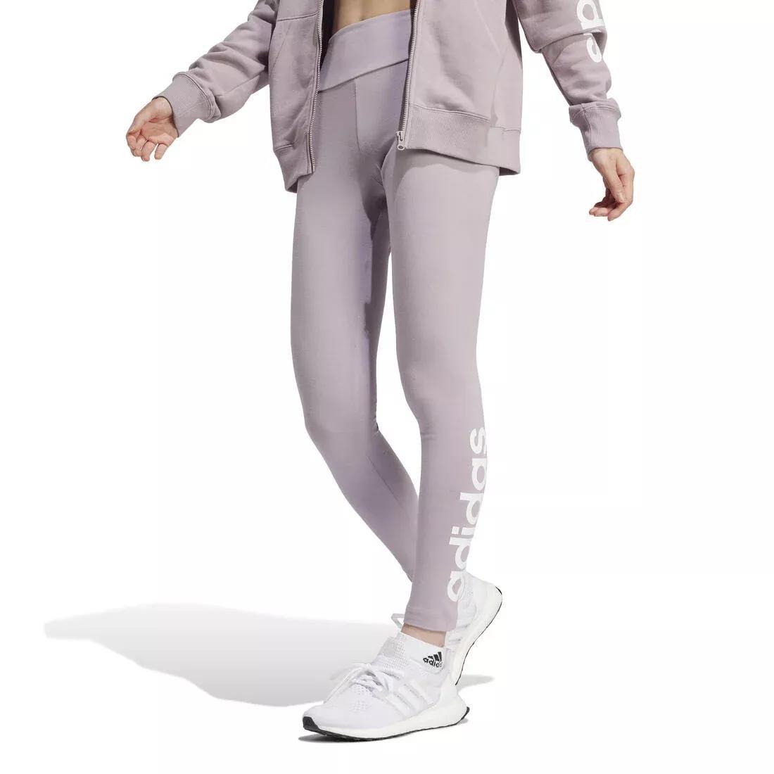 Essentials High-Waisted Logo Leggings, Purple, No Color, medium