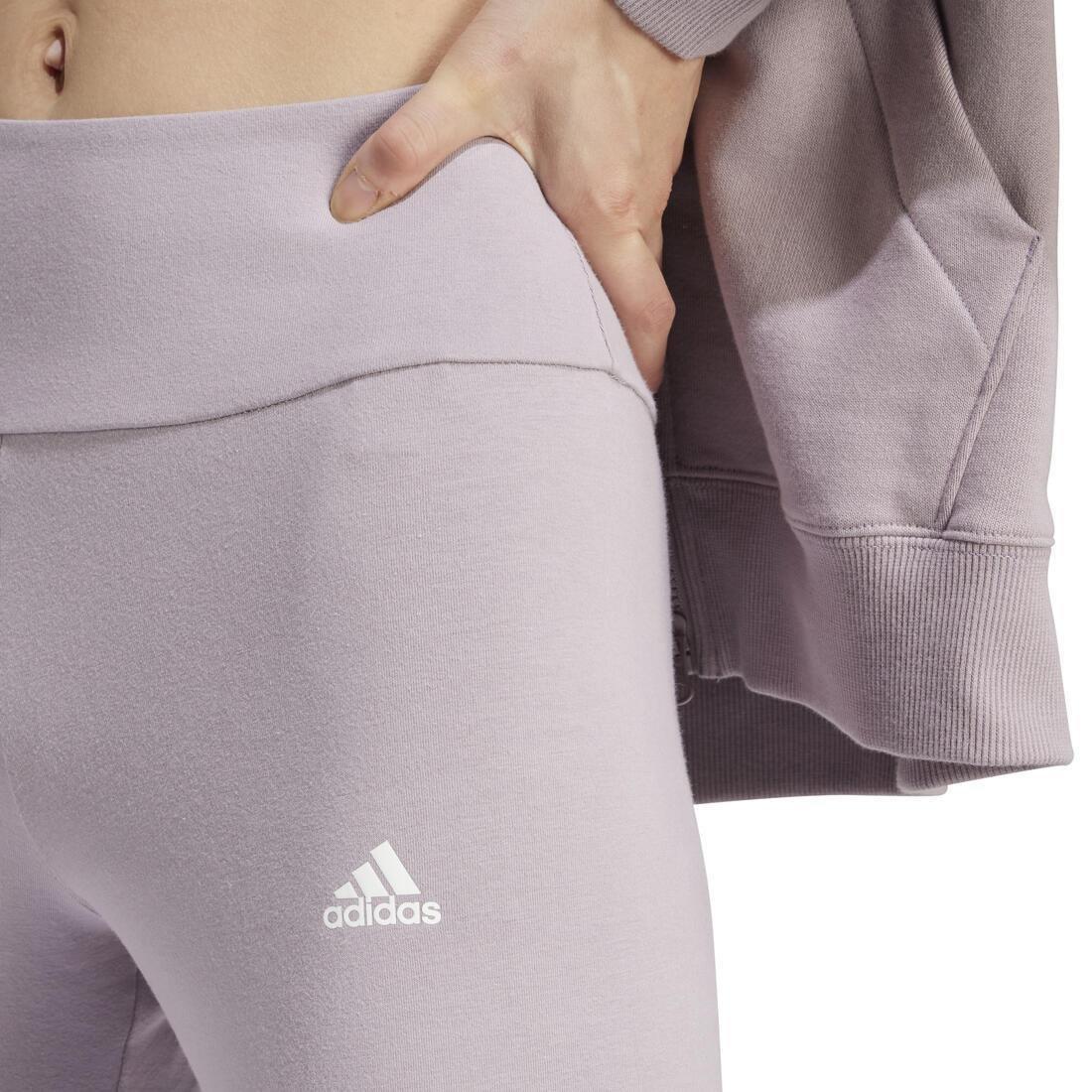 Essentials High-Waisted Logo Leggings, Purple, No Color, large image number 3