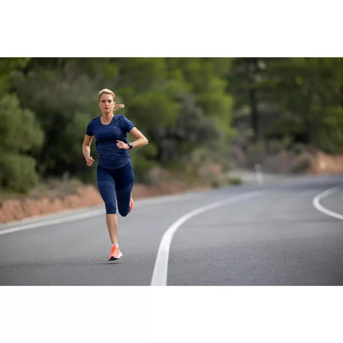 Women Breathable Running And Trail T-Shirt - Kiprun Run 500, Green, No Color, large image number 1