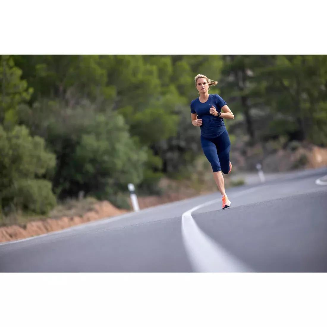 Women Breathable Running And Trail T-Shirt - Kiprun Run 500, Green, No Color, large image number 9