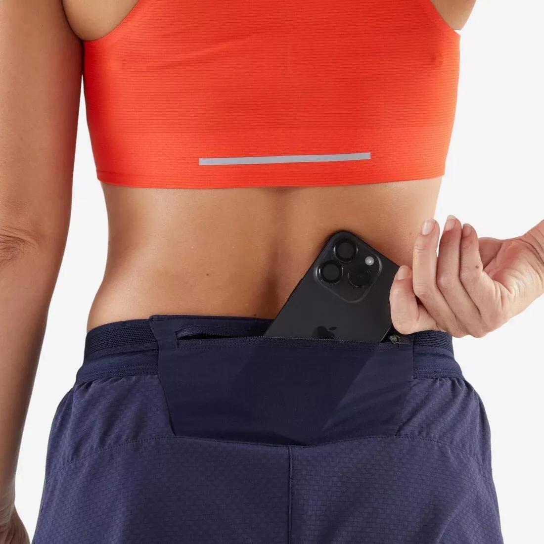 Women Lightweight Running & Trail Shorts - Kiprun Run 900 Light, Navy, No Color, large image number 4