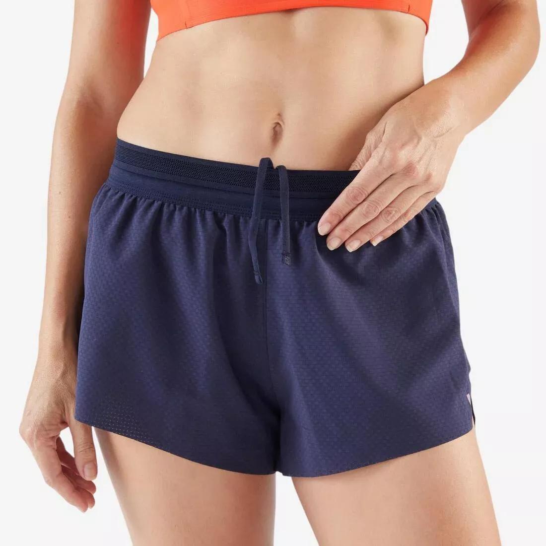 Women Lightweight Running & Trail Shorts - Kiprun Run 900 Light, Navy, No Color, large image number 6