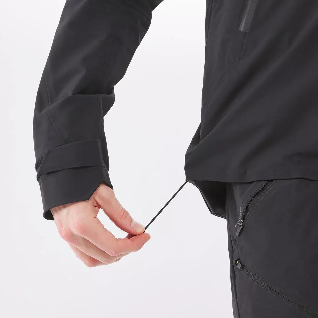 Men waterproof and breathable hiking jacket - MH500, Black, No Color, large image number 5