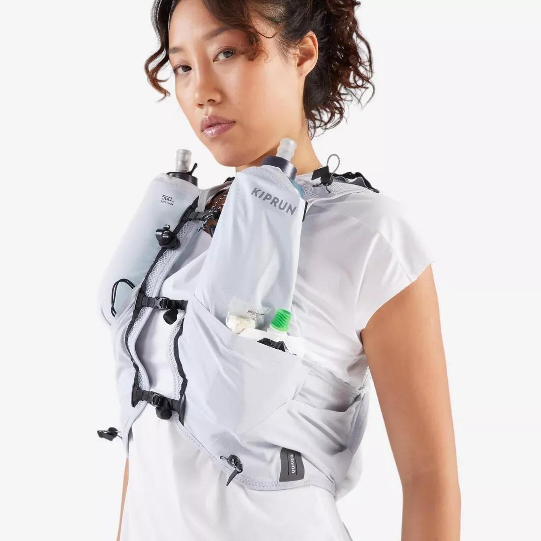 KIPRUN--TRAIL RUNNING BAG 10L SS25 GREY/BLACK, No Color, large image number 6