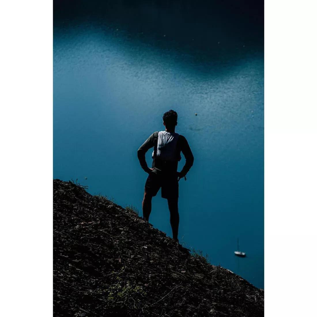 Unisex Trail Running Bag 1L Water Bladder Included - KIPRUN 500 8L, Grey, No Color, large image number 3