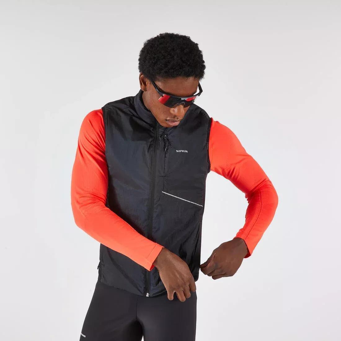 Men's Running Jacket - Kiprun Sl 500 Warm, Black, 5401_000, large image number 5