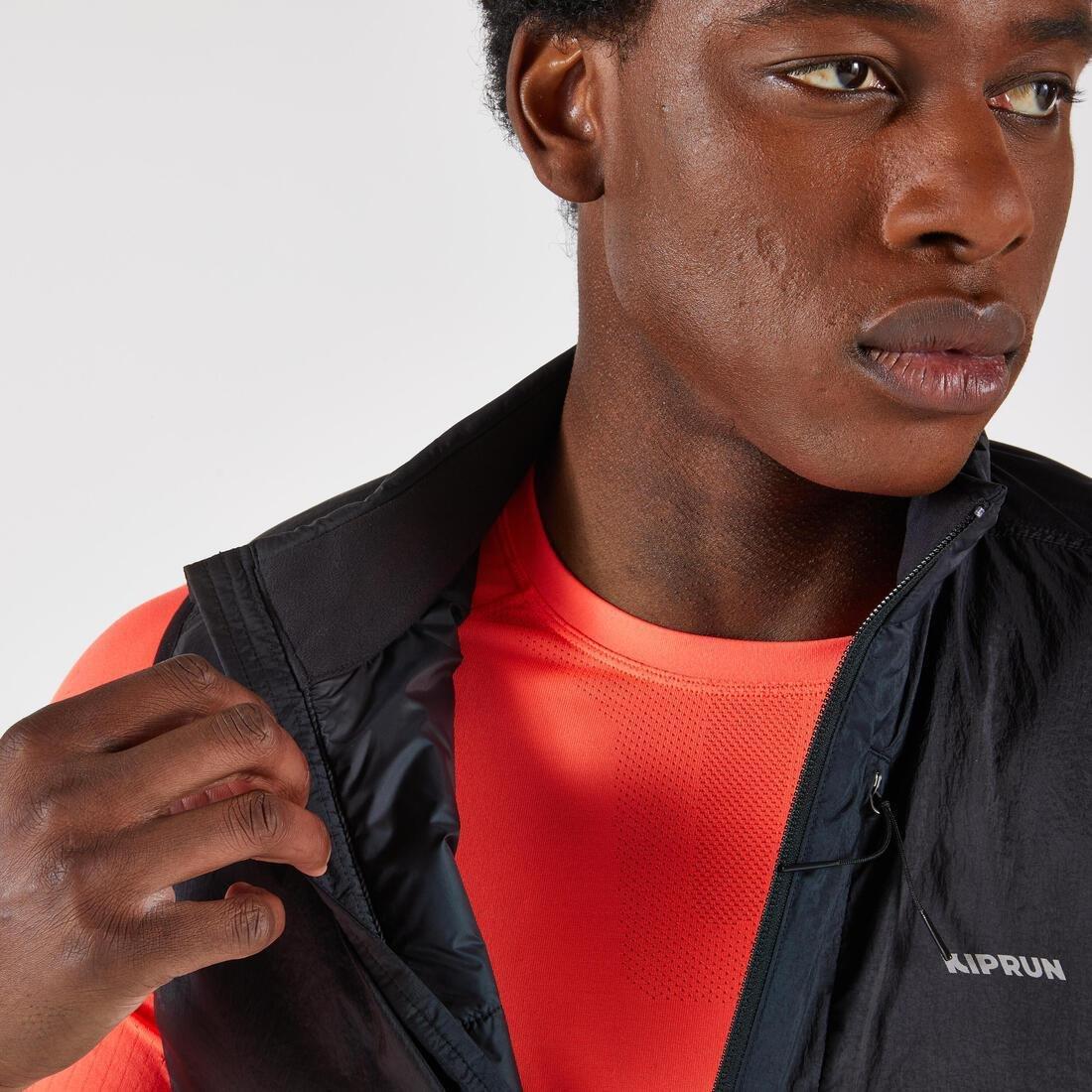 Men's Running Jacket - Kiprun Sl 500 Warm, Black, 5401_000, large image number 7