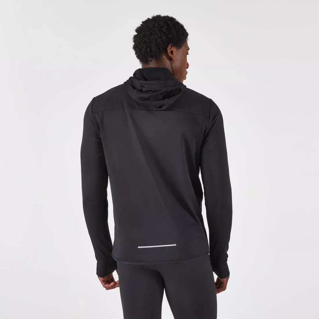 KIPRUN--JACKET RUN 100 M WARM BLACK N07A, No Color, medium
