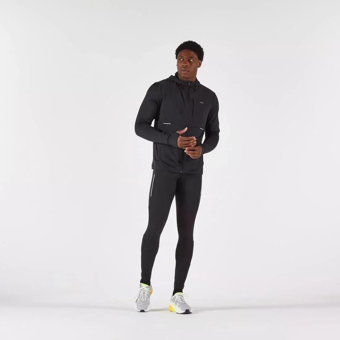 KIPRUN--JACKET RUN 100 M WARM BLACK N07A, No Color, large image number 2