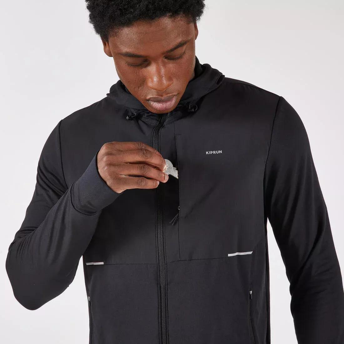 KIPRUN--JACKET RUN 100 M WARM BLACK N07A, No Color, large image number 7