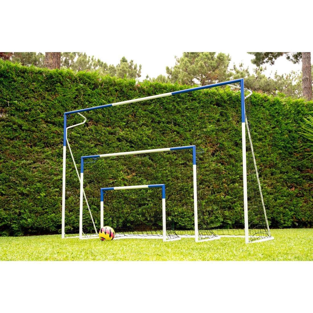 10X6Ft Large Metal Football Goal, White/Blue, No Color, large image number 10