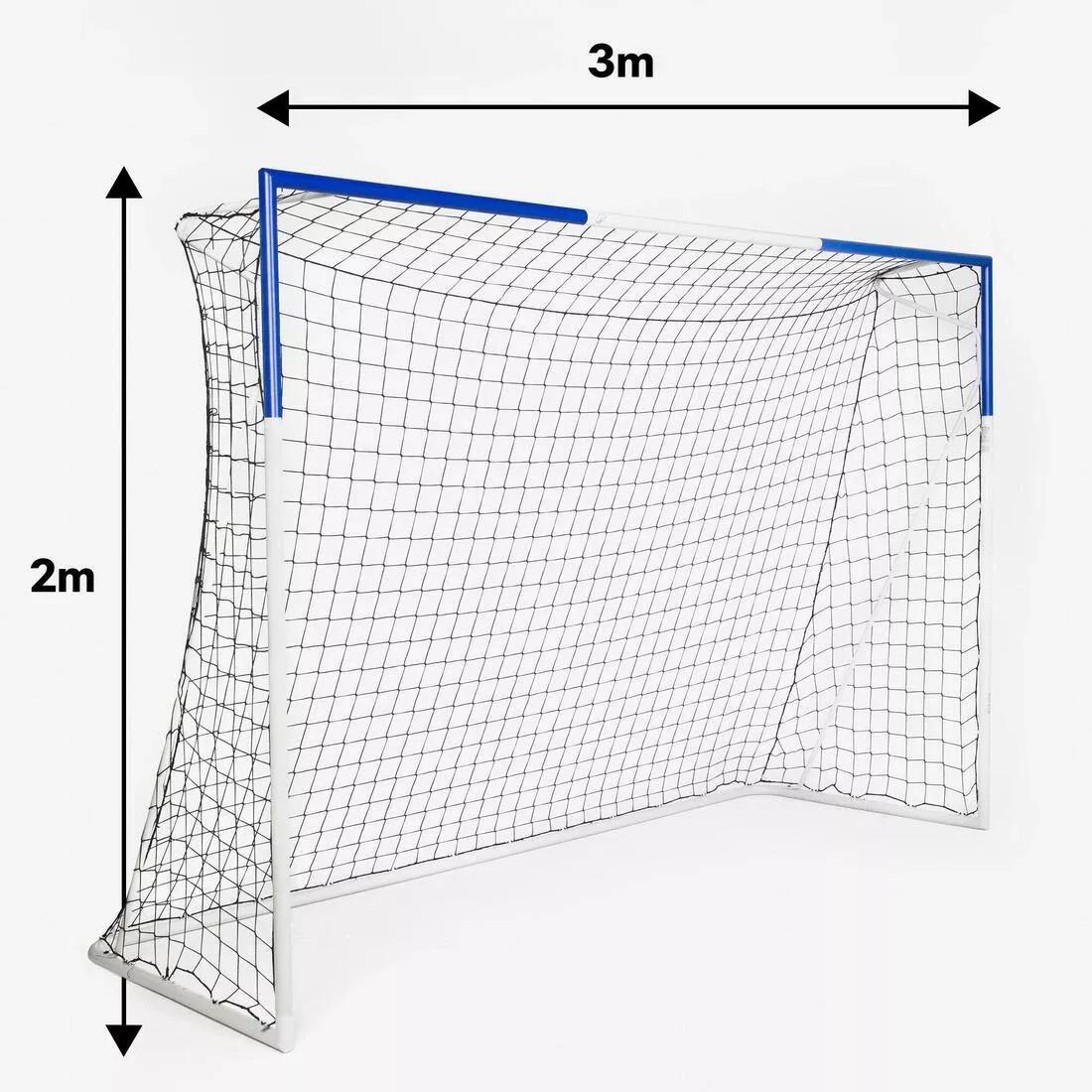 10X6Ft Large Metal Football Goal, White/Blue, No Color, large image number 11
