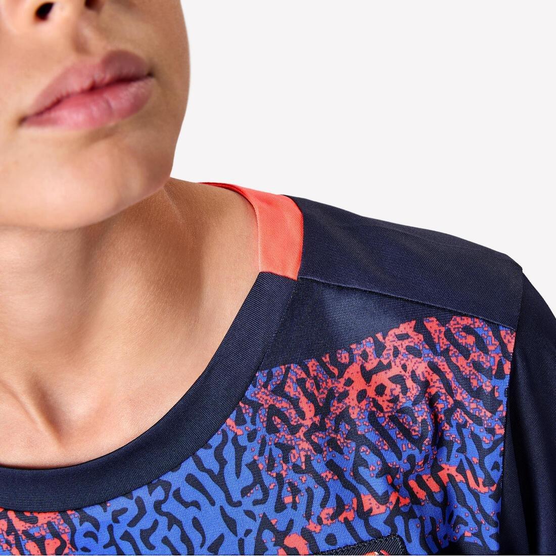 Kids Unisex Short-Sleeved Football Shirt Viralto Roarrr Rhino Stripey, Blue, No Color, large image number 10