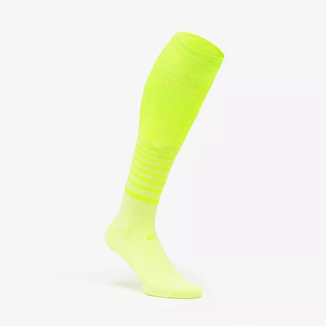 Kids Unisex Football Socks Viralto - Striped, Yellow, No Color, large image number 0
