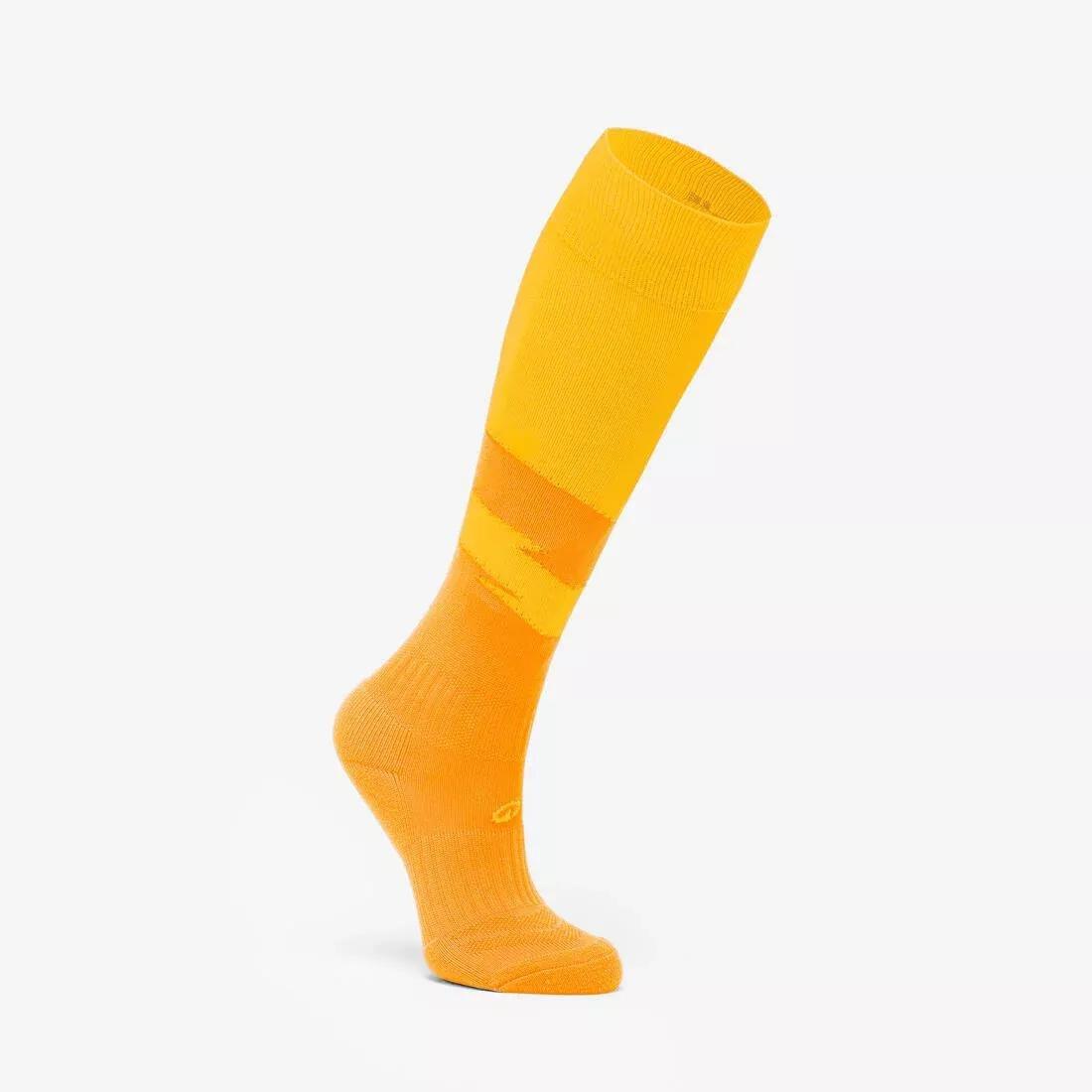 Kids Unisex Football Socks - Viralto Roar Cheetah, Orange, No Color, large image number 0