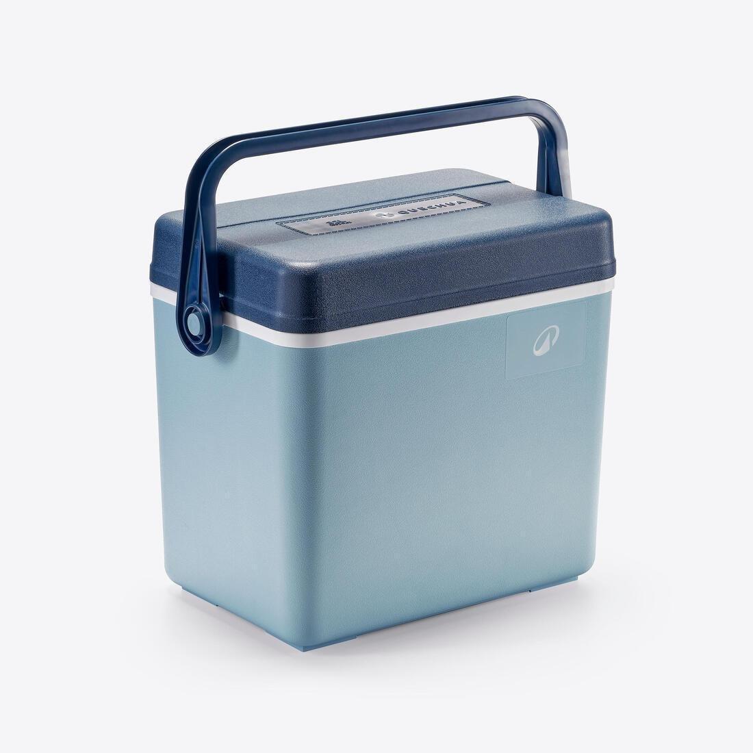 32-litre rigid Cooler 500 for camping - insulated and compartmentalised container, Blue, No Color, medium