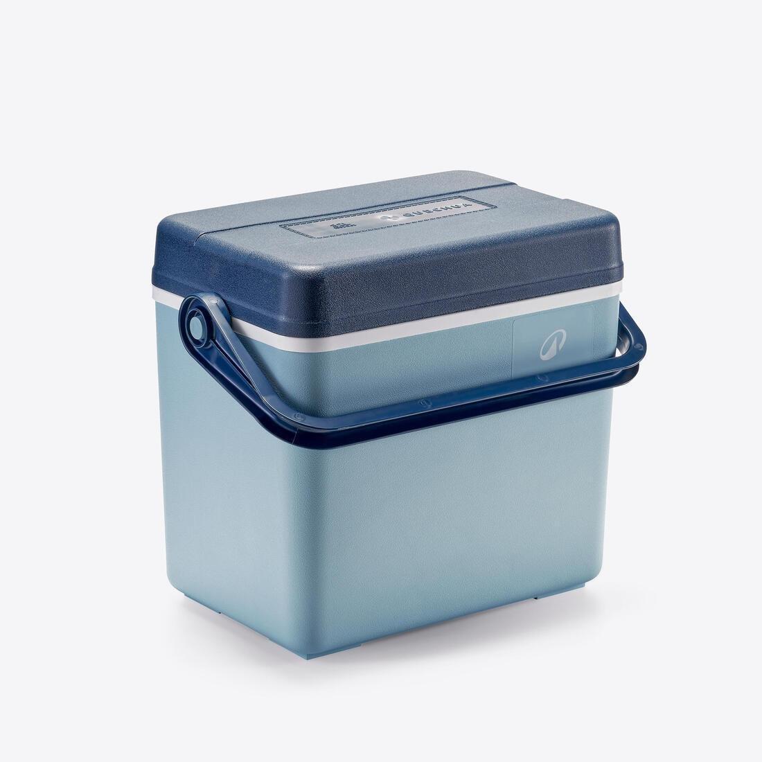 32-litre rigid Cooler 500 for camping - insulated and compartmentalised container, Blue, No Color, large image number 1
