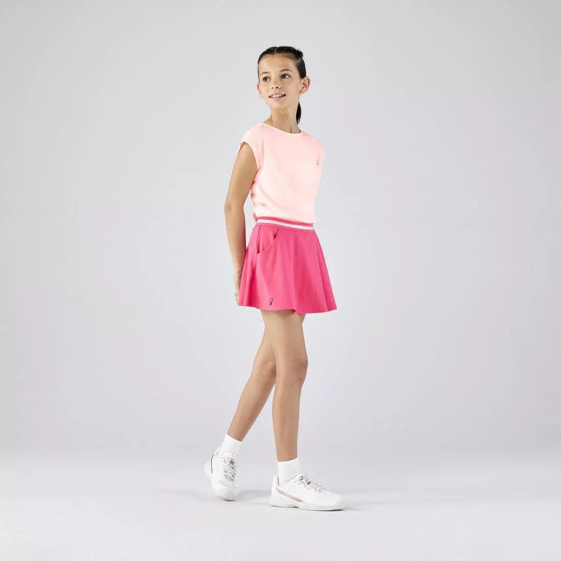 Kids Girls Tennis T-Shirt - TTS500, Blue, No Color, large image number 12