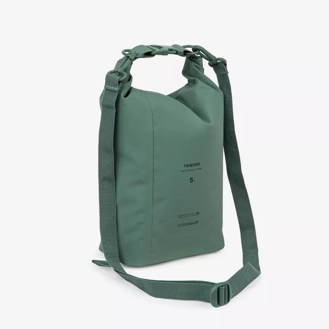 Dry Bag IPX6 With Visibility Window 5L, Green, No Color, medium