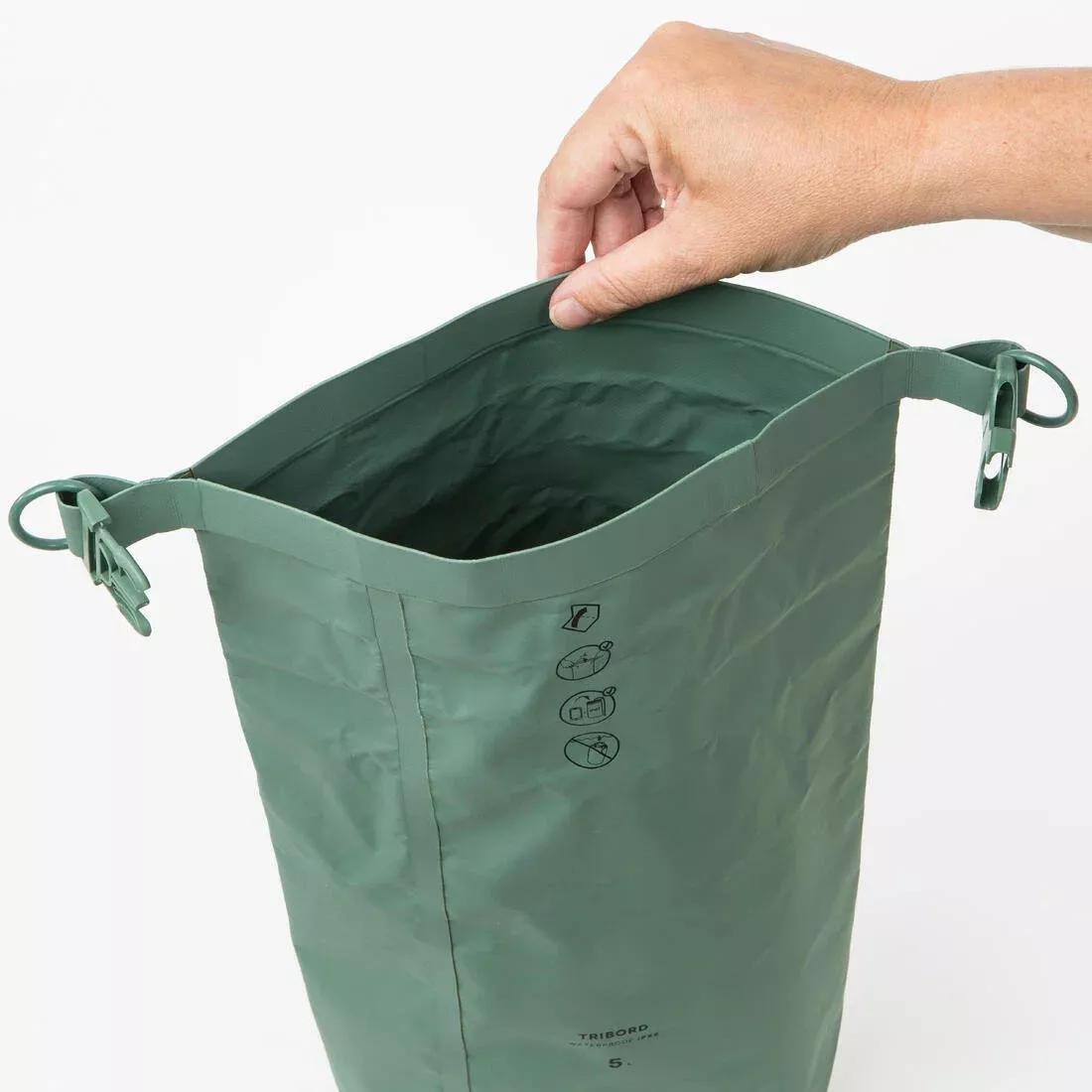 Dry Bag IPX6 With Visibility Window 5L, Green, No Color, medium