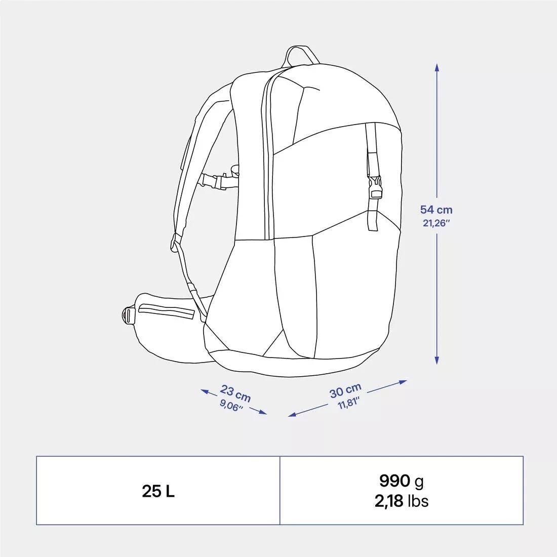 25 L Ventilated Hiking Backpack - MH500, Green, 5401_000, large image number 4