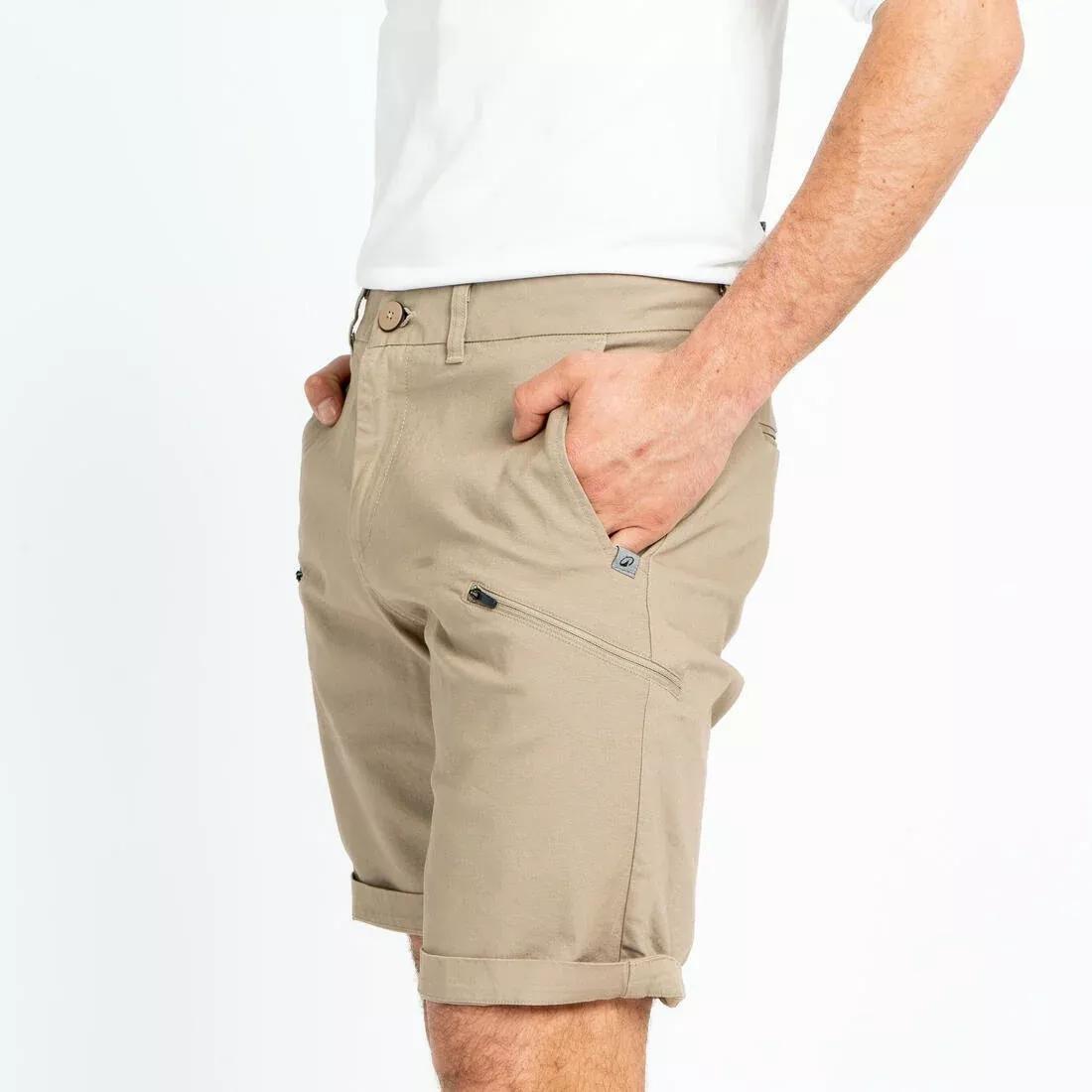 Men Sailing Bermuda Shorts - Sailing 100, Beige, No Color, medium