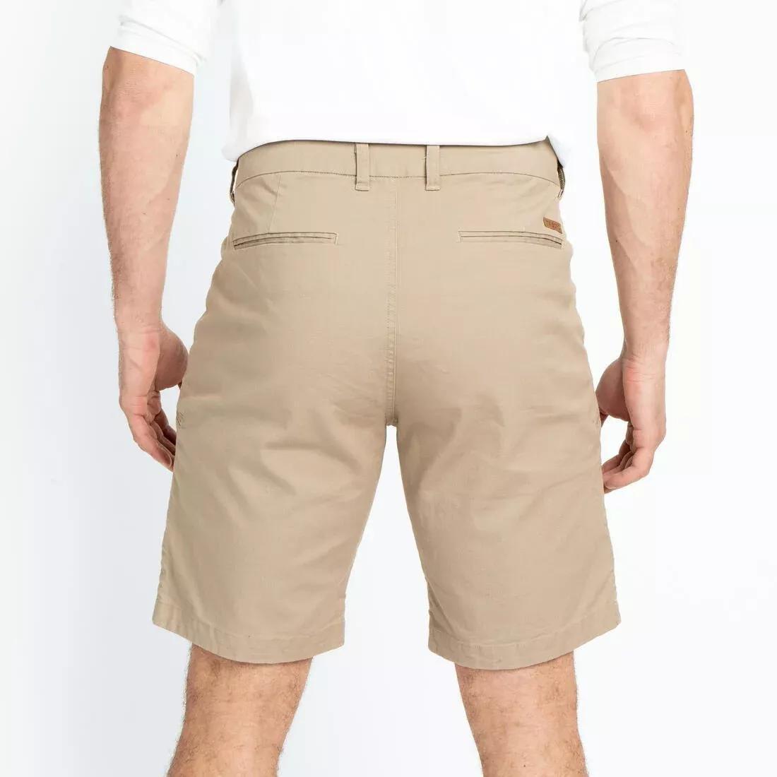 Men Sailing Bermuda Shorts - Sailing 100, Beige, No Color, medium