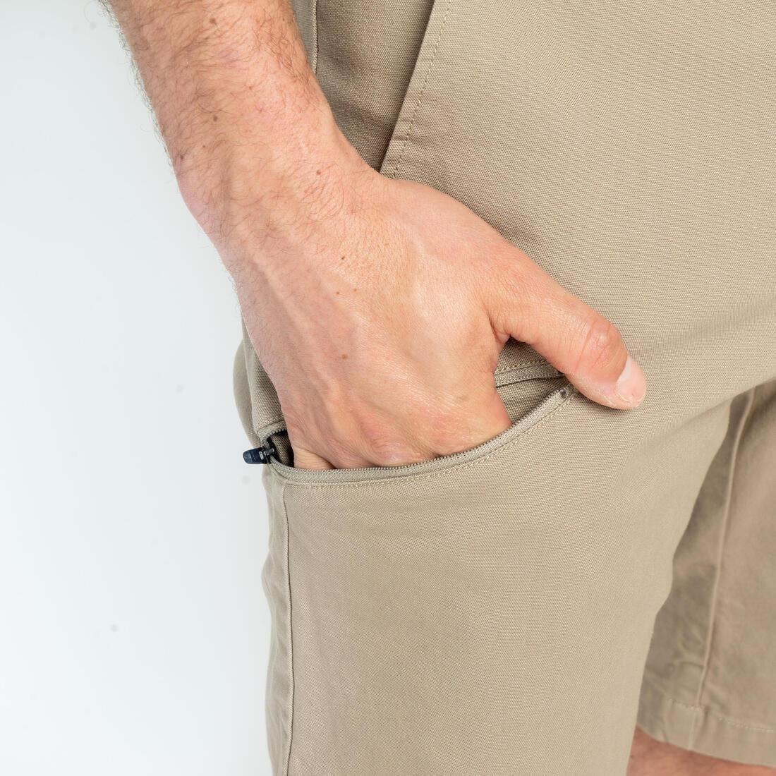 Men Sailing Bermuda Shorts - Sailing 100, Beige, No Color, large image number 4