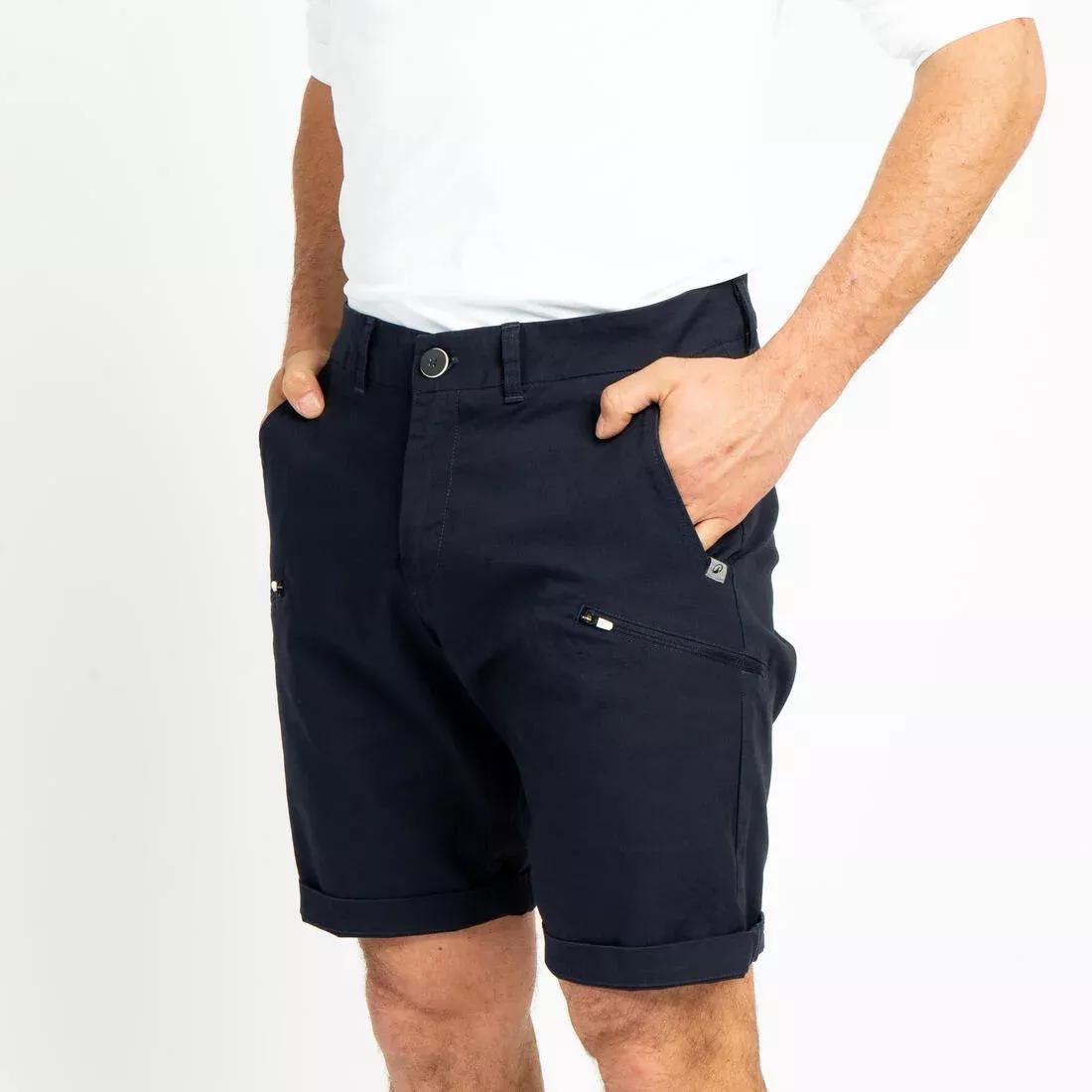 Men Sailing Bermuda Shorts - Sailing 100, Blue, No Color, large image number 0