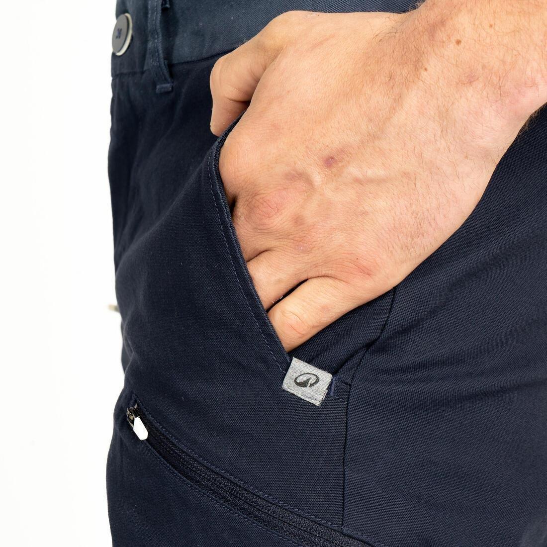 Men Sailing Bermuda Shorts - Sailing 100, Blue, No Color, large image number 3