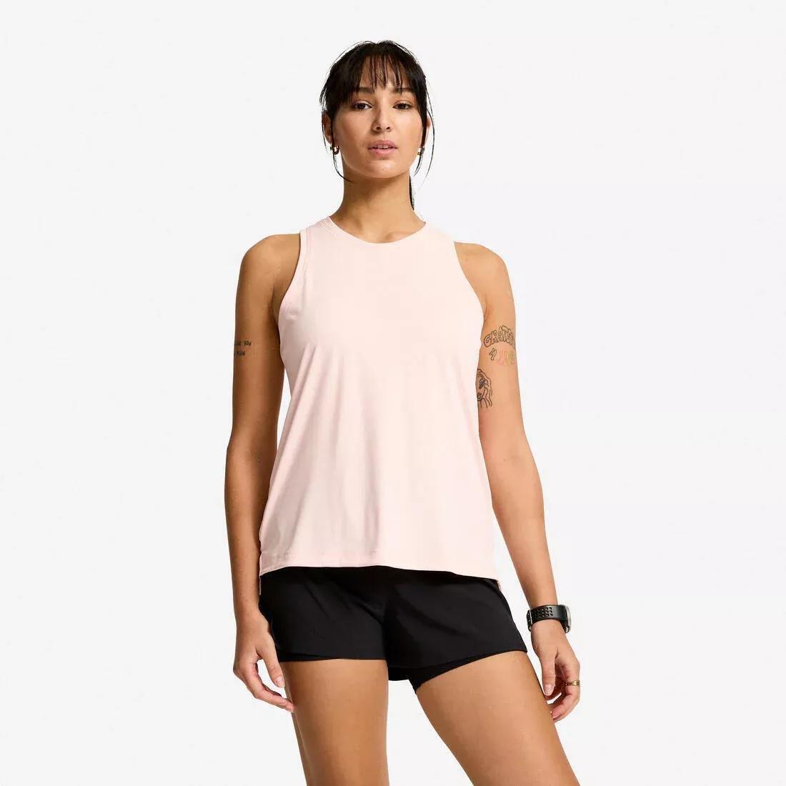 Women Straight-Cut Fitness Tank Top, Blue, No Color, large image number 4