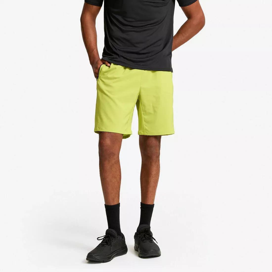 APRICOT ORANGE Fitness Shorts with Zip Pockets, No Color, large image number 1