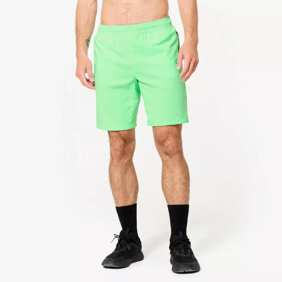 APRICOT ORANGE Fitness Shorts with Zip Pockets, No Color, large image number 3