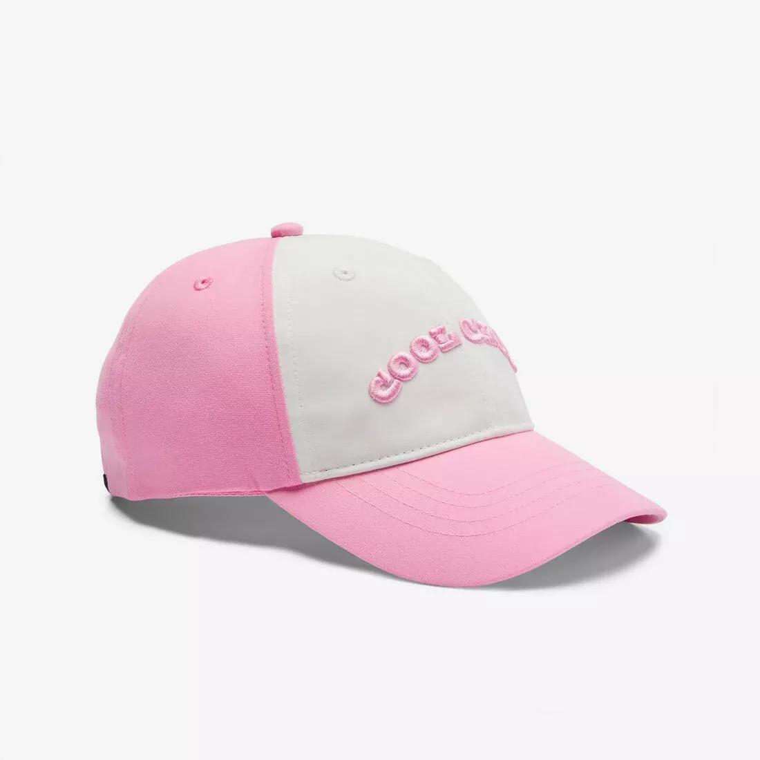 Kids Girls Adjustable Breathable Cap, Pink, No Color, large image number 0