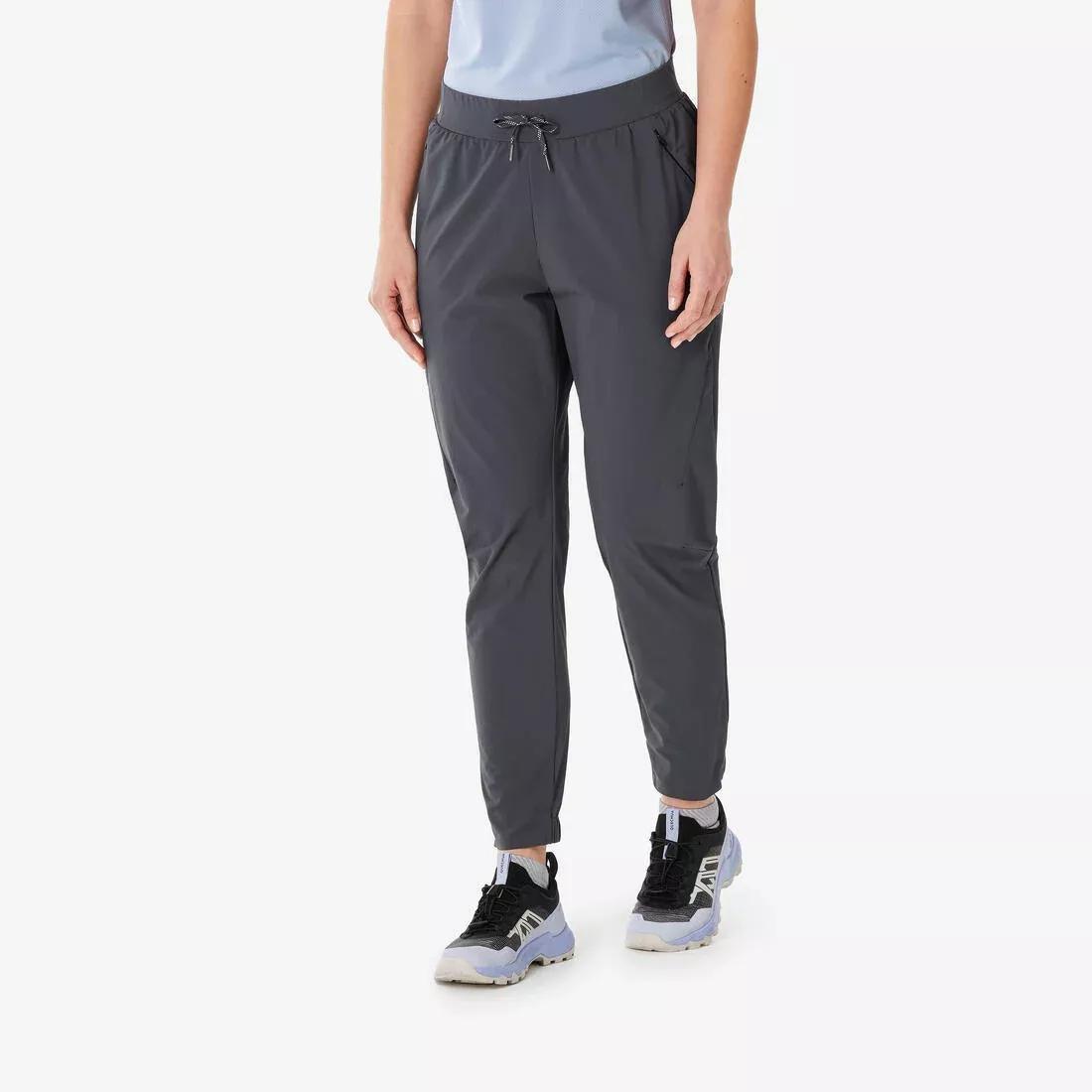 Women hiking trousers - MH500 Light, Grey, No Color, medium