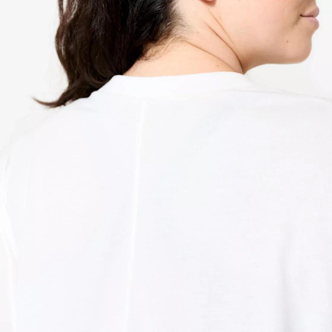 Women Oversize Cotton T-Shirt, White, No Color, large image number 7