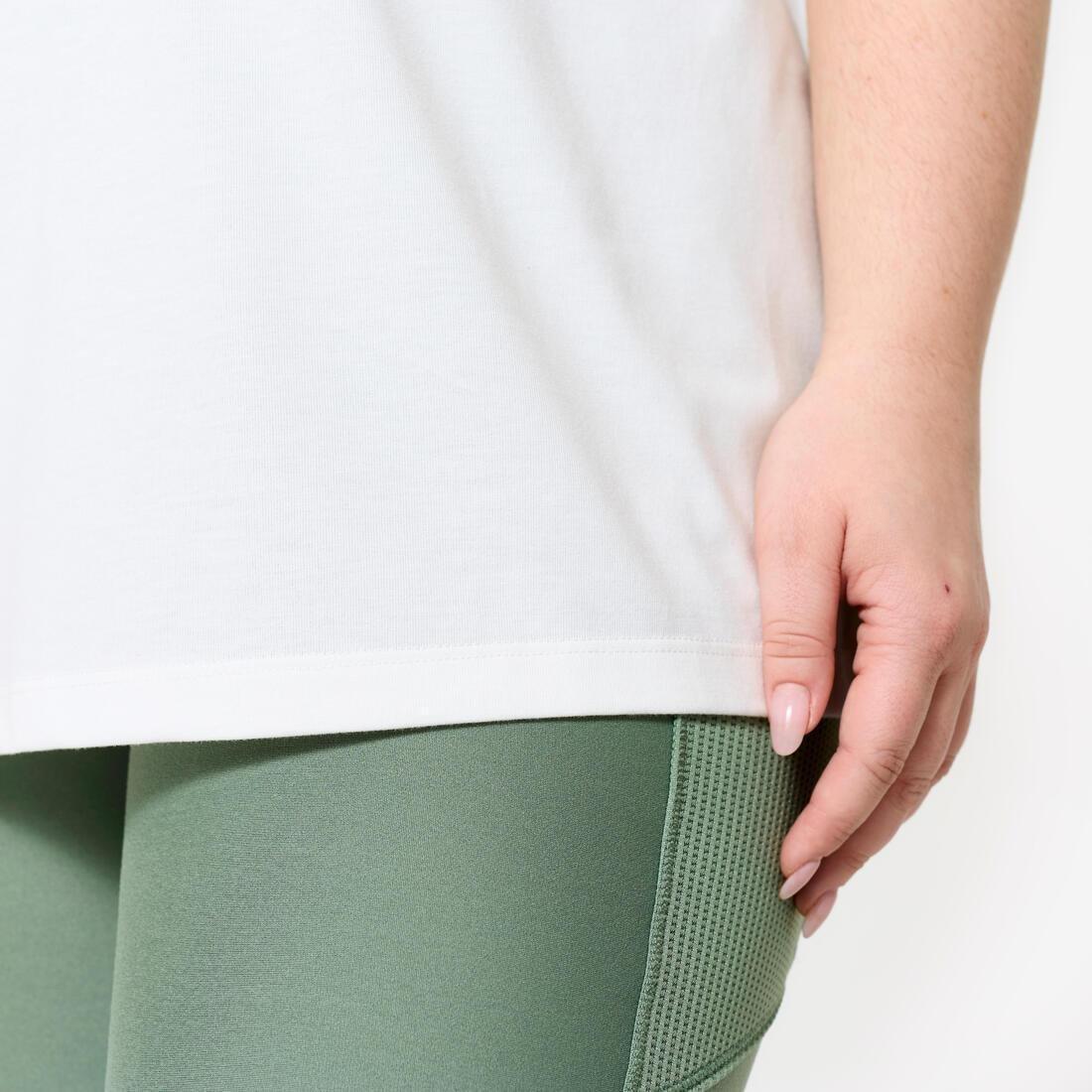 Women Oversize Cotton T-Shirt, White, No Color, large image number 8