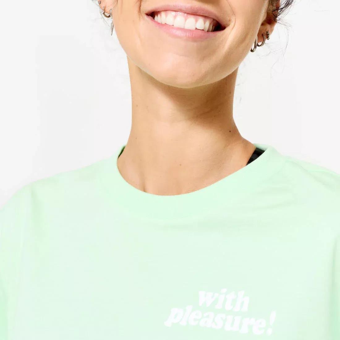 Women Cropped T-Shirt, Green, No Color, large image number 4