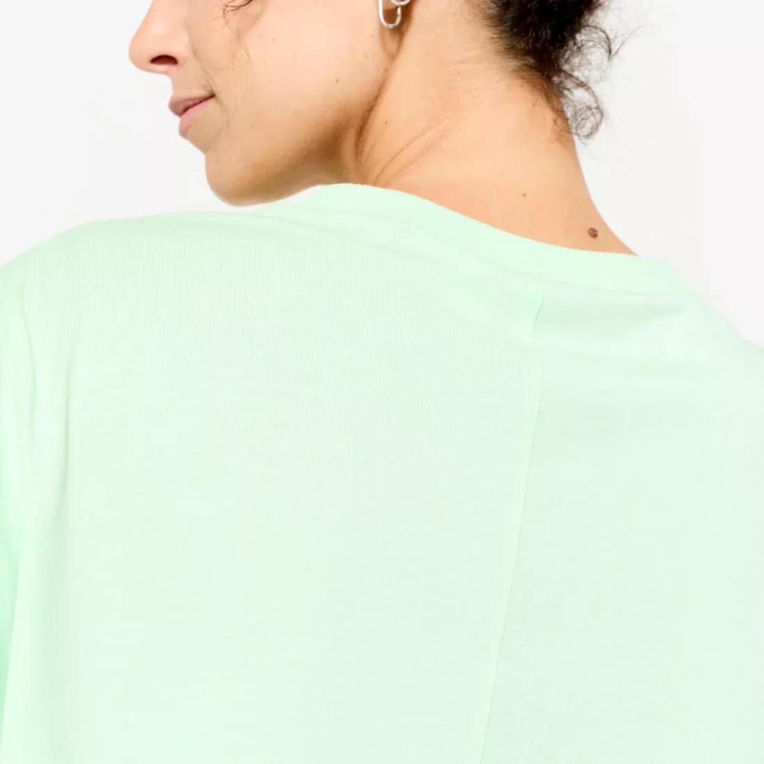 Women Cropped T-Shirt, Green, No Color, large image number 5