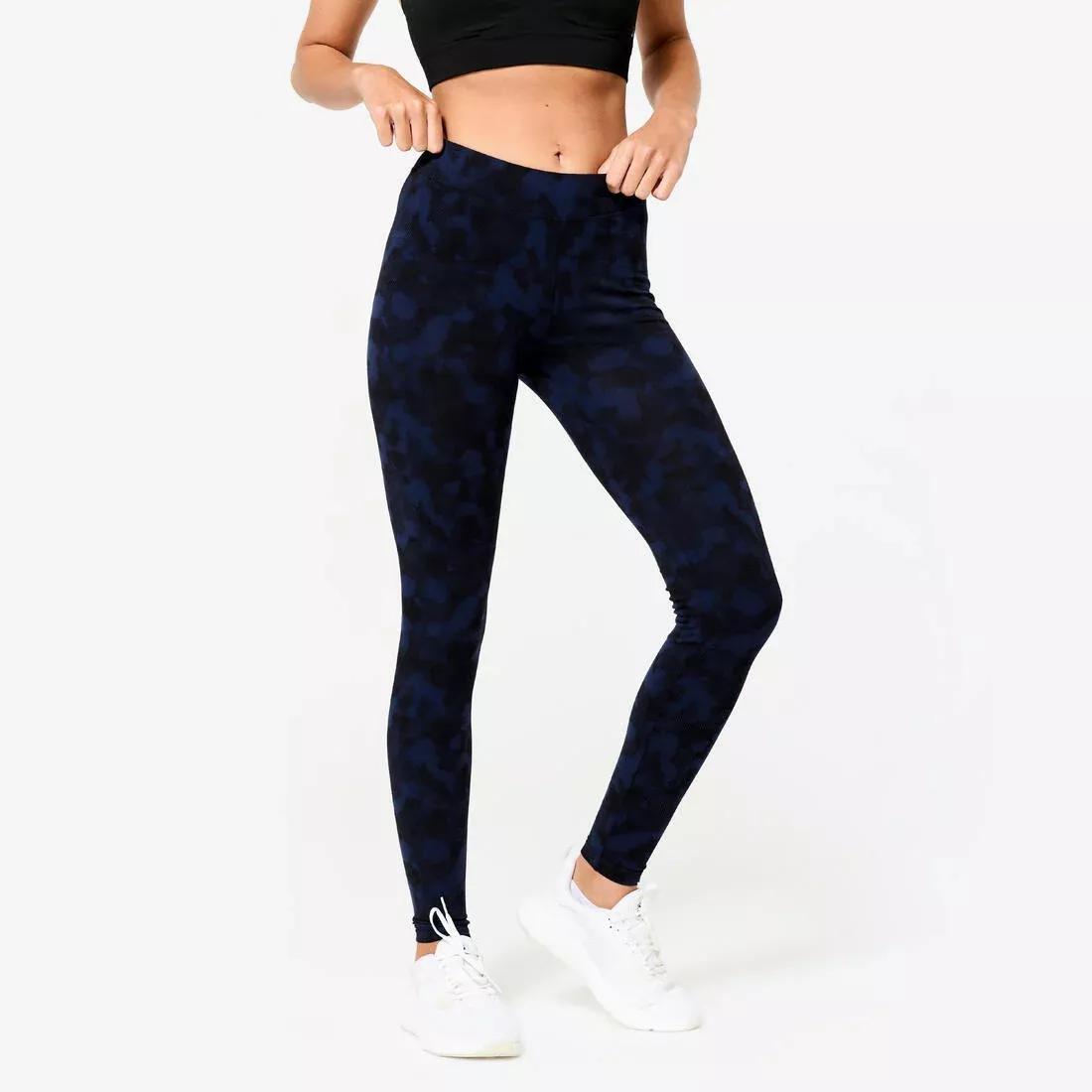 BLUE Women's Cotton Fitness Leggings, No Color, large image number 0
