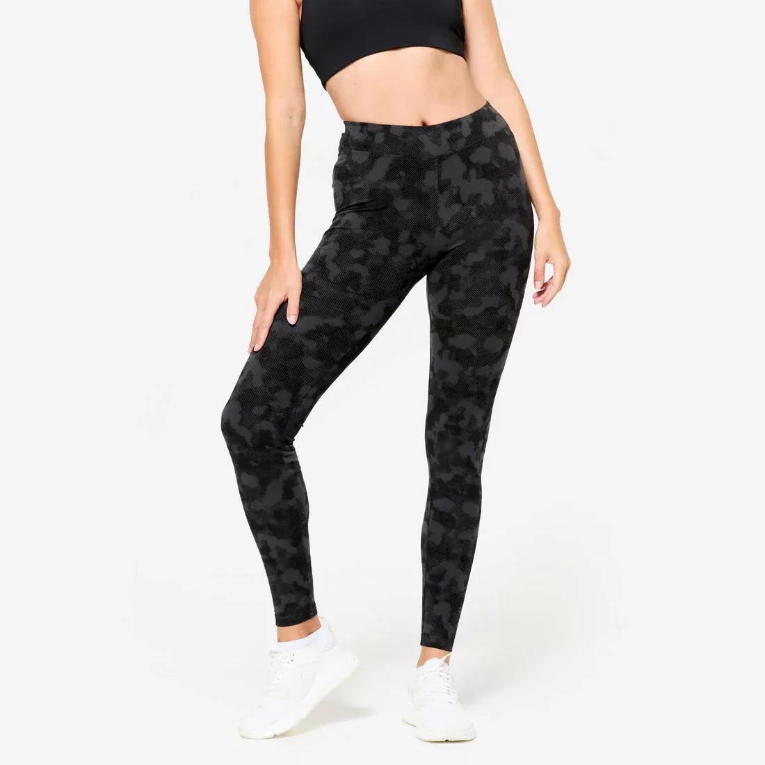 Women Cotton Fitness Leggings, Grey, No Color, large image number 1