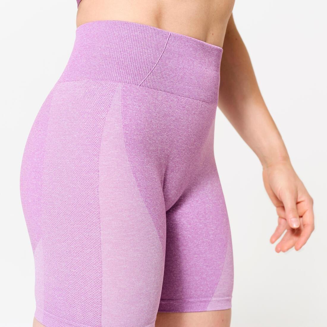 High-Waisted Seamless Fitness Shorts, Pink, 5401_000, large image number 9
