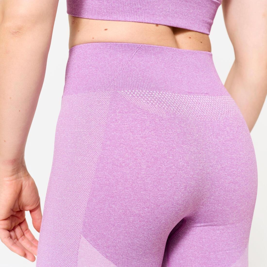 High-Waisted Seamless Fitness Shorts, Pink, 5401_000, large image number 11