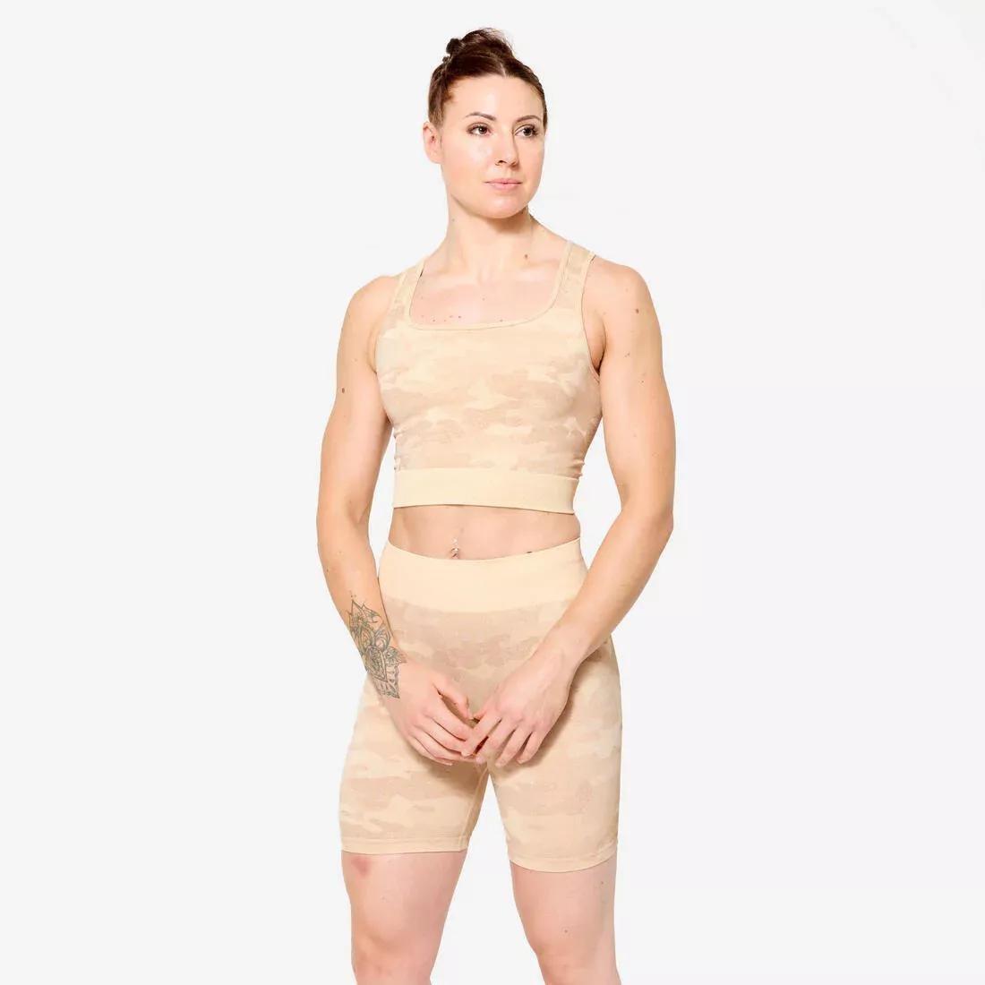 Fitness Crop Top Camo, Beige, No Color, large image number 11