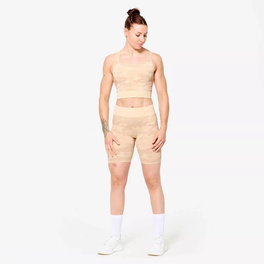 Fitness Crop Top Camo, Beige, No Color, large image number 12