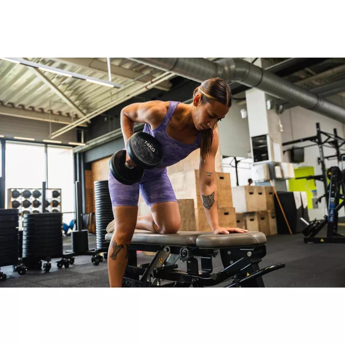 Fitness Crop Top Camo, Purple, No Color, large image number 10