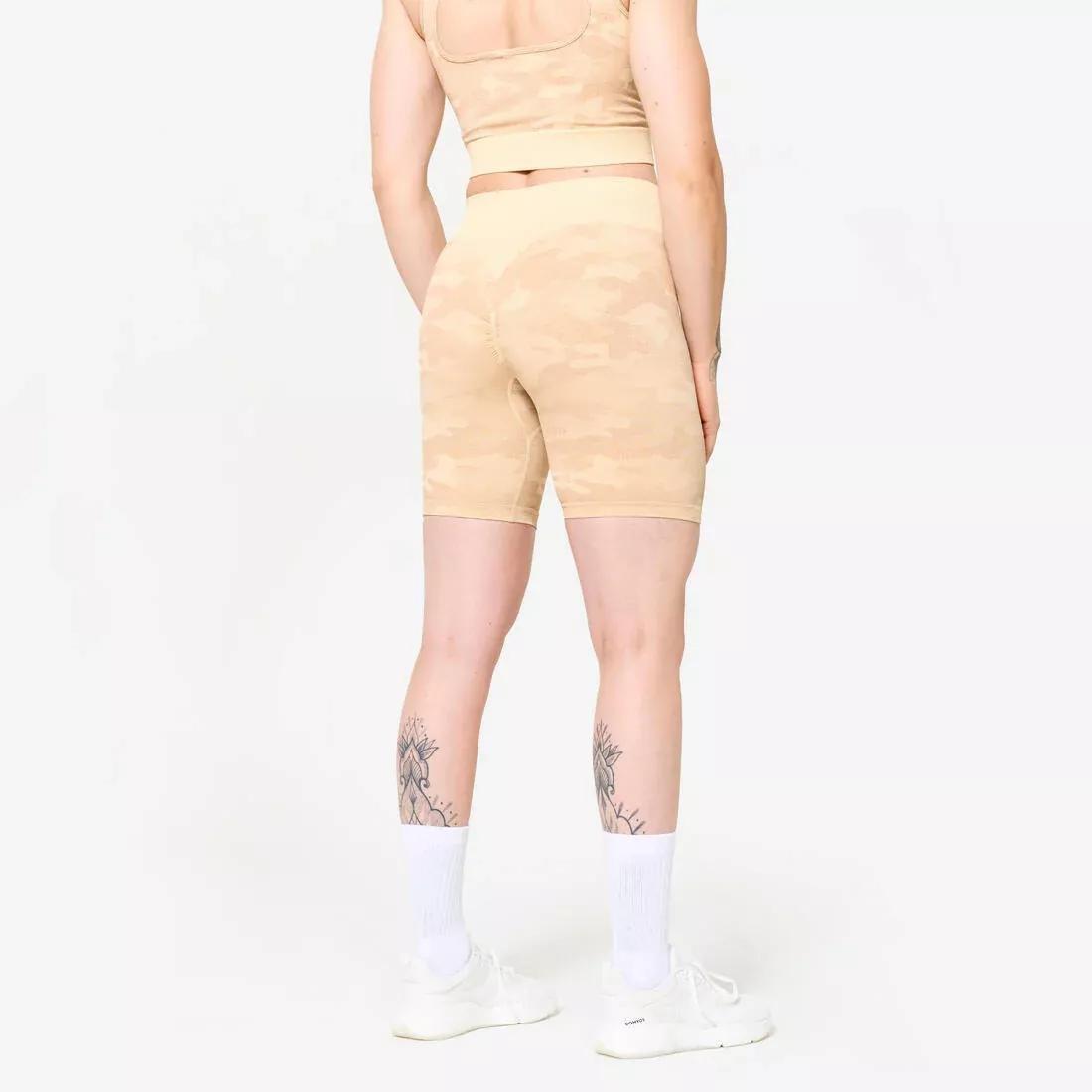 Fitness Shorts Camo, Beige, No Color, large image number 5