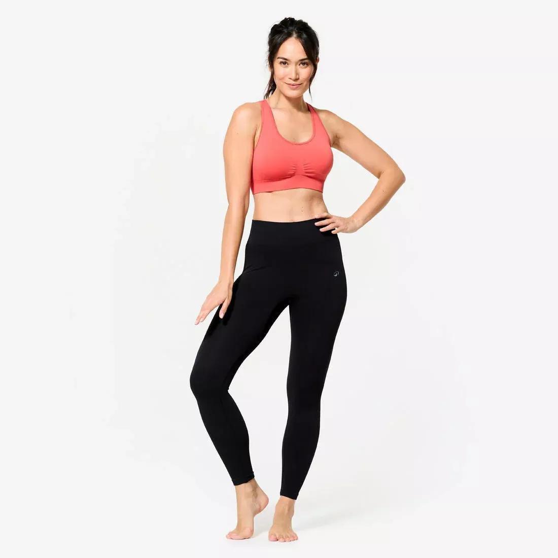 Women Light Support Sports Bra With Cross-Over Straps, Pink, No Color, large image number 1